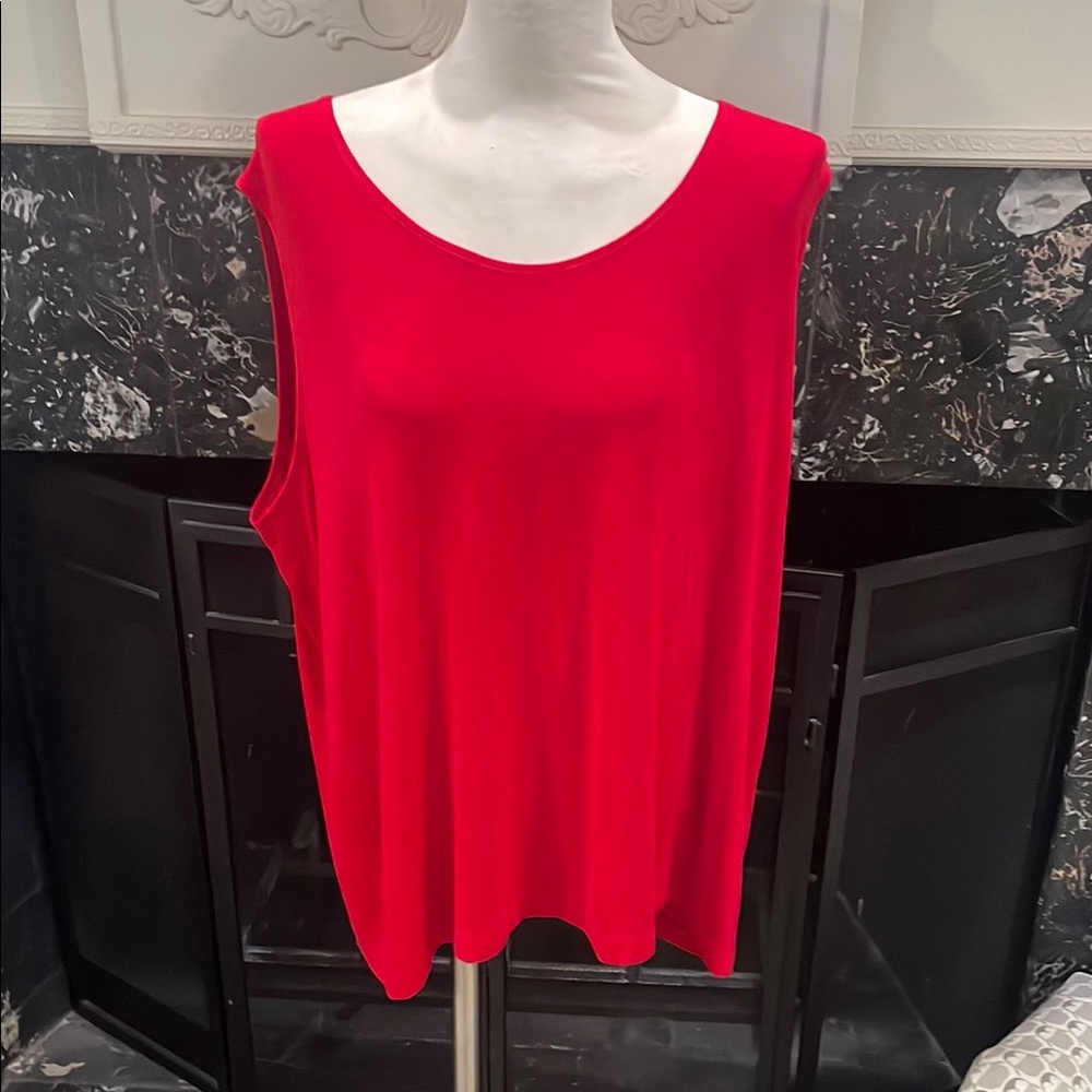 Red Sleeveless Women's Top